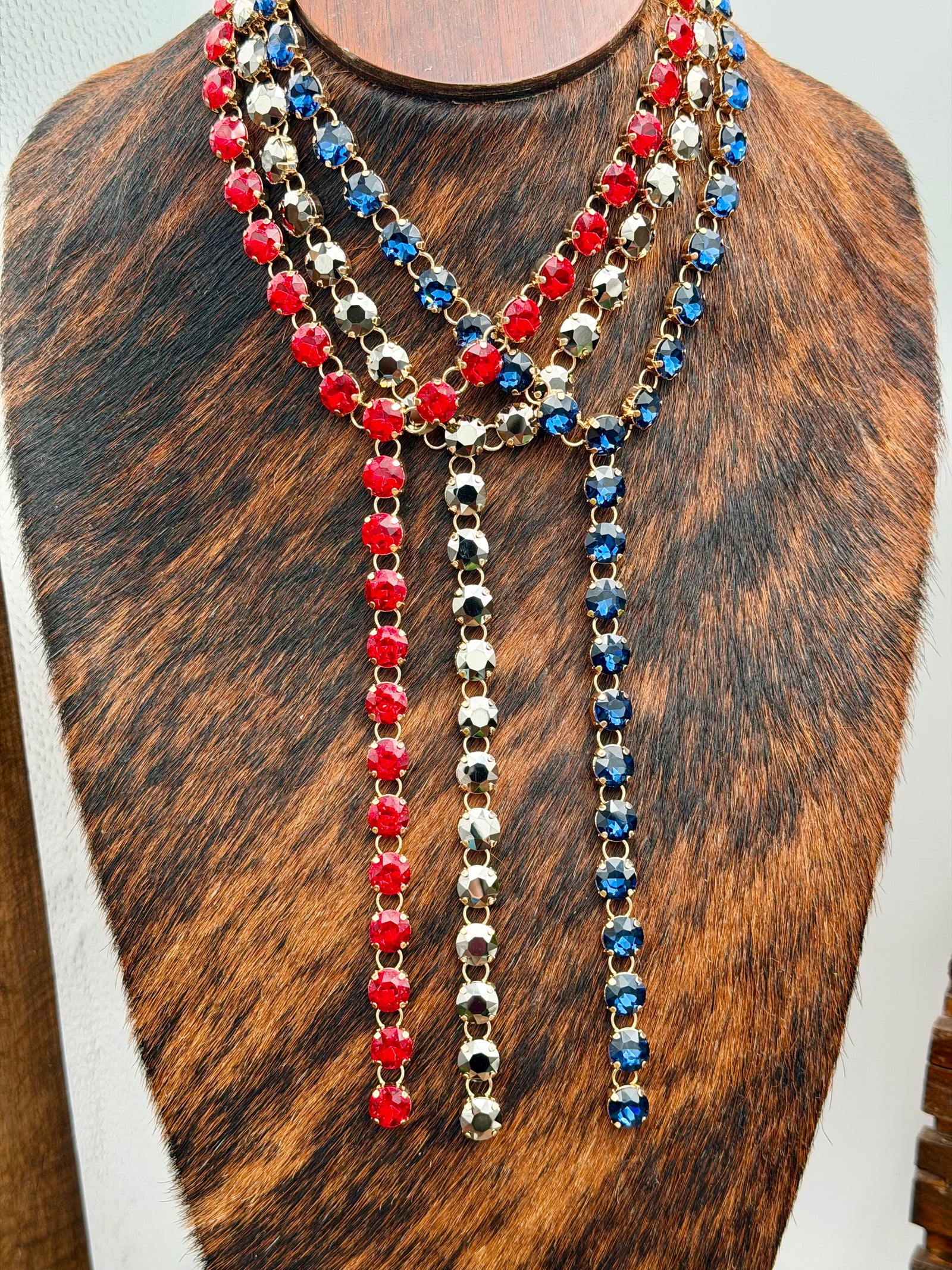 Rhinestone Crystal Lariat Necklace