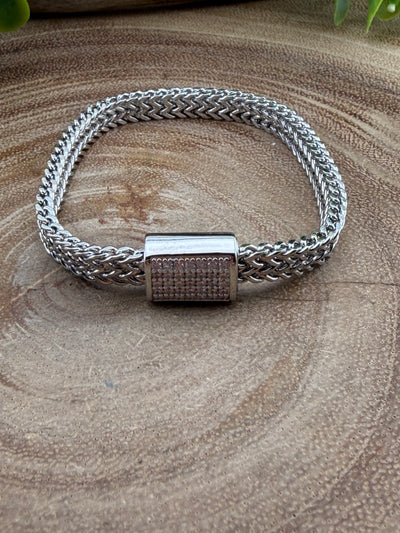 Assorted Stainless Steel Rhinestone Bracelets