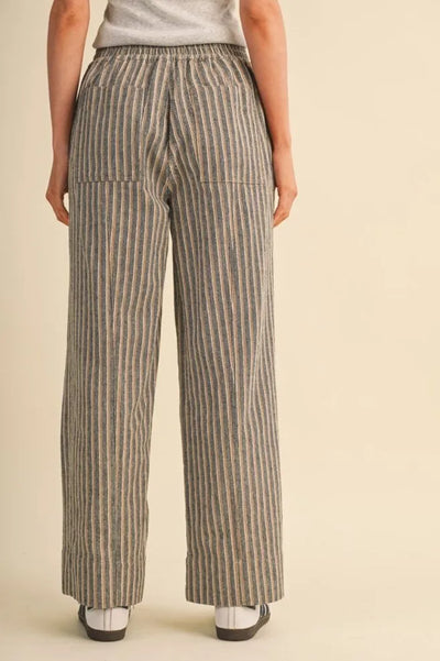 Charcoal Striped Pants