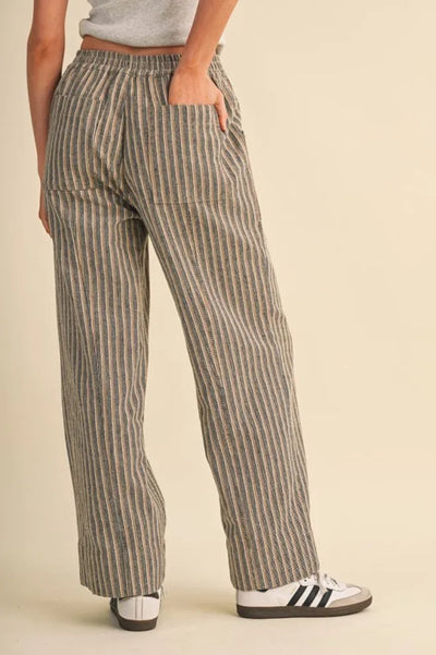 Charcoal Striped Pants