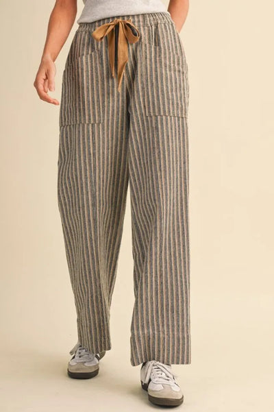Charcoal Striped Pants