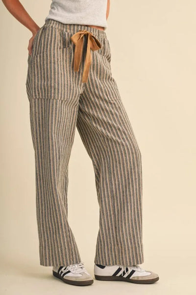 Charcoal Striped Pants