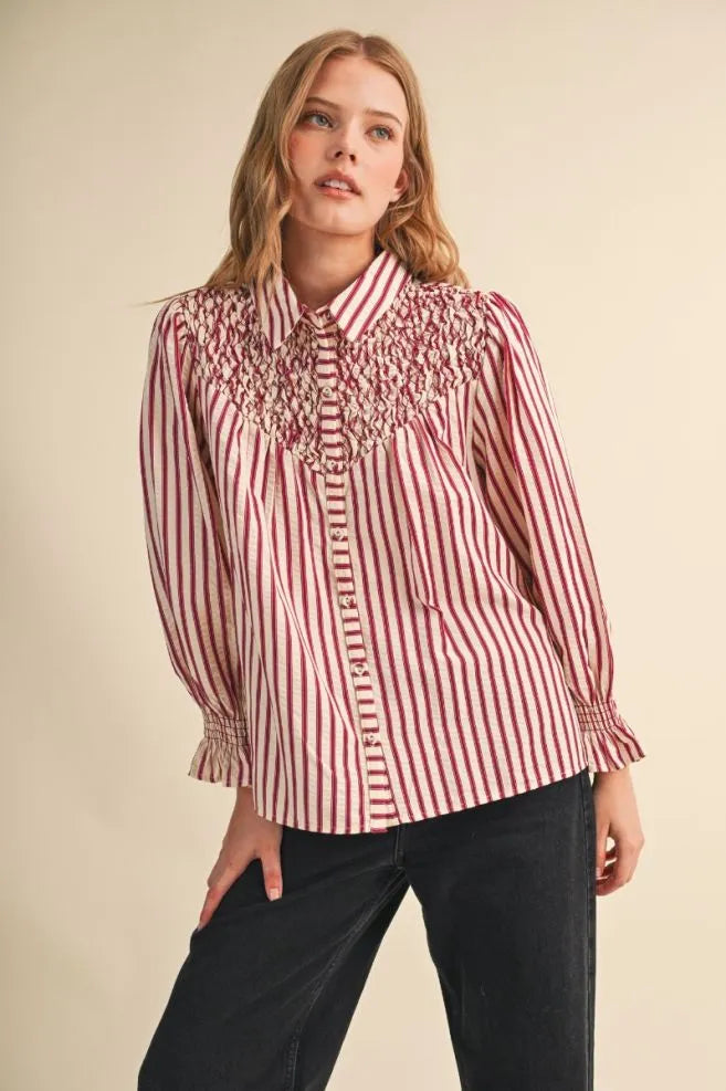 Striped Smock Shirt