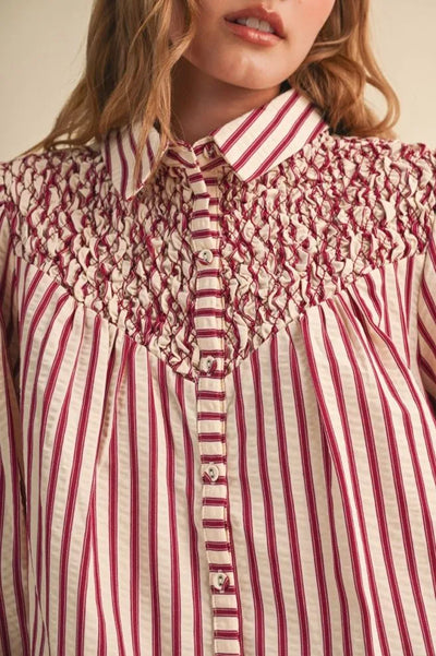 Striped Smock Shirt