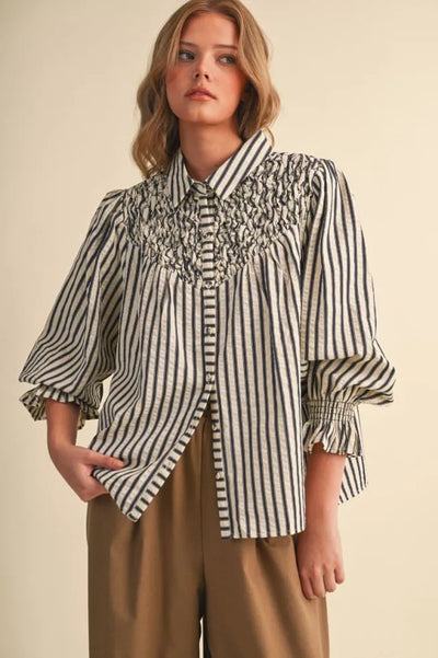 Striped Smock Shirt