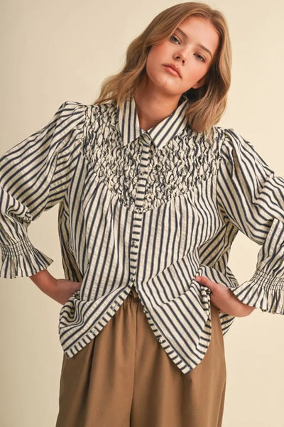Striped Smock Shirt