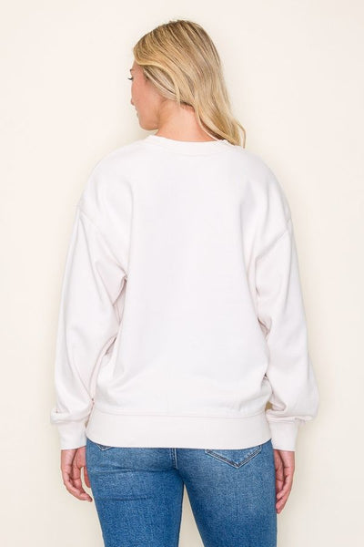 Ivory Vintage Cowboy Poster Graphic Sweatshirt