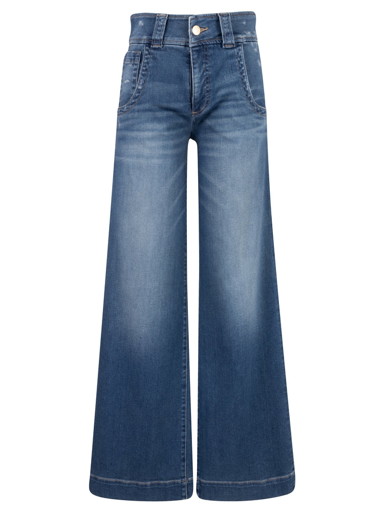 KUT Meg High Rise Over Size Wide Stitch Jean