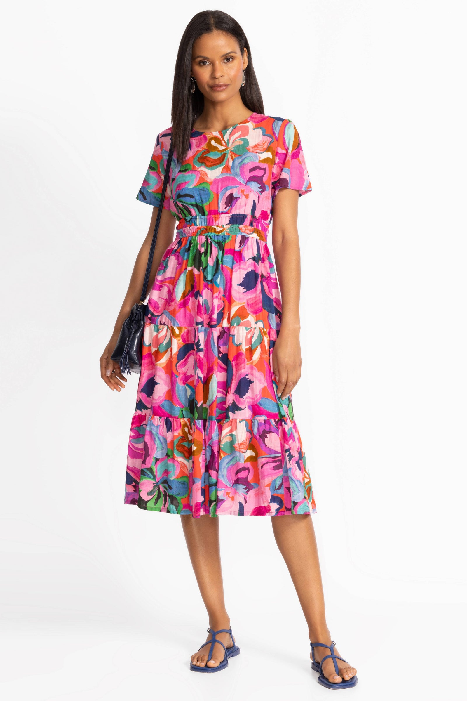Johnny Was Ambre Ruffle Sleeve Dress