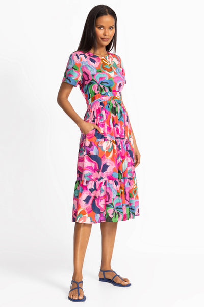 Johnny Was Ambre Ruffle Sleeve Dress
