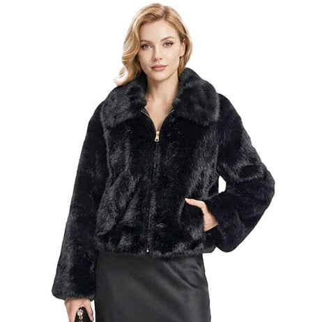 Black Fur Short Coat