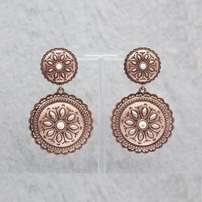 0022BOS Fashion Earrings Cecily Concho Fashion Earrings - Copper