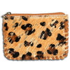 Leopard and Gold Hair on Hide Zipper Pouch