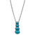 Oakdale Fashion Link Chain With Stacked Stones Pendant