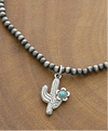 1377YKTrade Fashion Necklaces Cactus Silver Choker Necklace