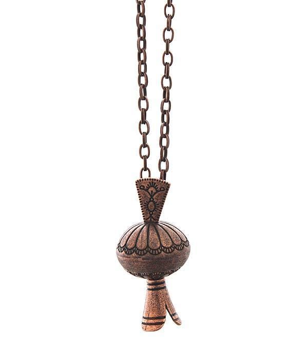 Fashion Copper Blossom Pendant Necklace