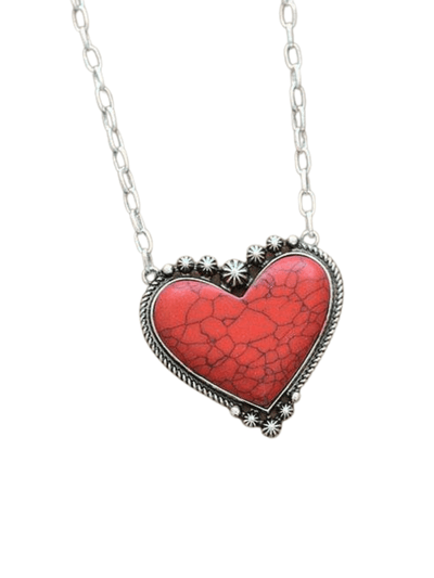 1377YKTrade Fashion Necklaces Heart of Texas Pendant Necklace - Red