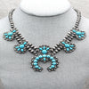 Emmilee Fashion Naja Squash Blossom Necklace - Turquoise