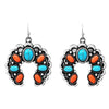 Brisbane Orange & Turquoise Naja Fish Hook Necklace & Earrings