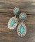 Saginaw Double Concho Post Earrings - Turquoise