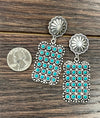 Dots Concho Post Earrings - Turquoise