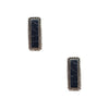 1516SMMI Fashion Earrings Stone Bar Post Earrings - Black