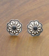 Darla Fashion Concho Post Earrings with Stone Detail