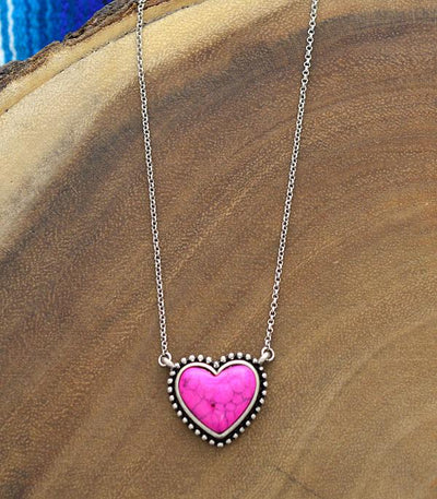Small Heart of Texas Pendant - Pink