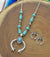 Fashion Turquoise Bead Naja Chain Necklace & Earrings