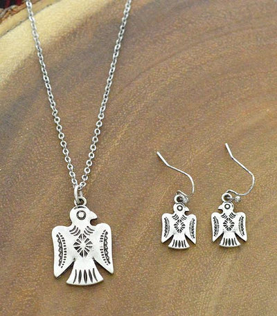 Fashion Silver Thunderbird Chain Necklace