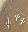 Fashion Silver Cactus Chain Necklace