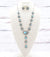 Alayna Fashion Y Lariat Necklace - Silver/Turquoise