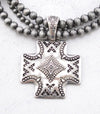 Brenner Triple Strand Navajo Cross Fashion Necklace