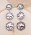 Fashion Three Tier Buffalo Coin Earrings