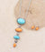 Over Easy Orange Turquoise Necklace & Earrings