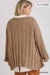 Cable Knit Cardigan - Cappuccino