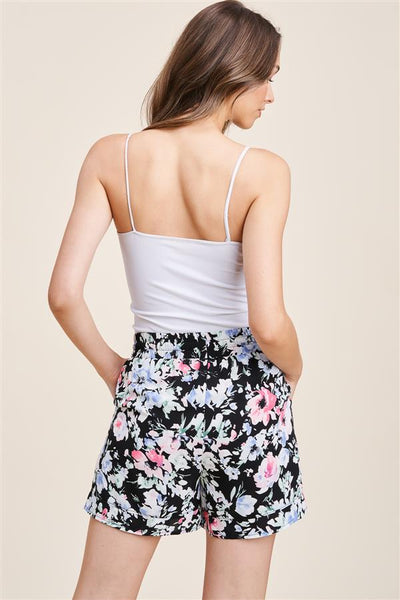 Floral Drawstring Shorts