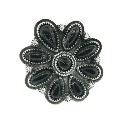 8377SWTrade Fashion Rings Fashion Floral Stretch Ring - Black
