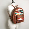Lydia Woven Blanket Leather Backpack