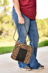 Leopard Hair on Hide Crossbody Handbag