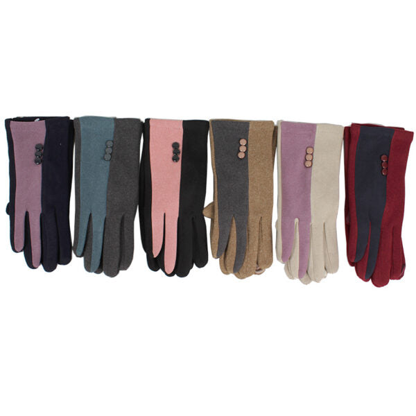 2 Tone Contrast Gloves