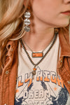 Kristin Fashion Navajo Pearls With Stone & Buffalo Nickel Pendant