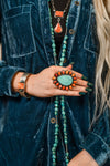 Toes in the Sand Turquoise & Navajo Necklace - 60"