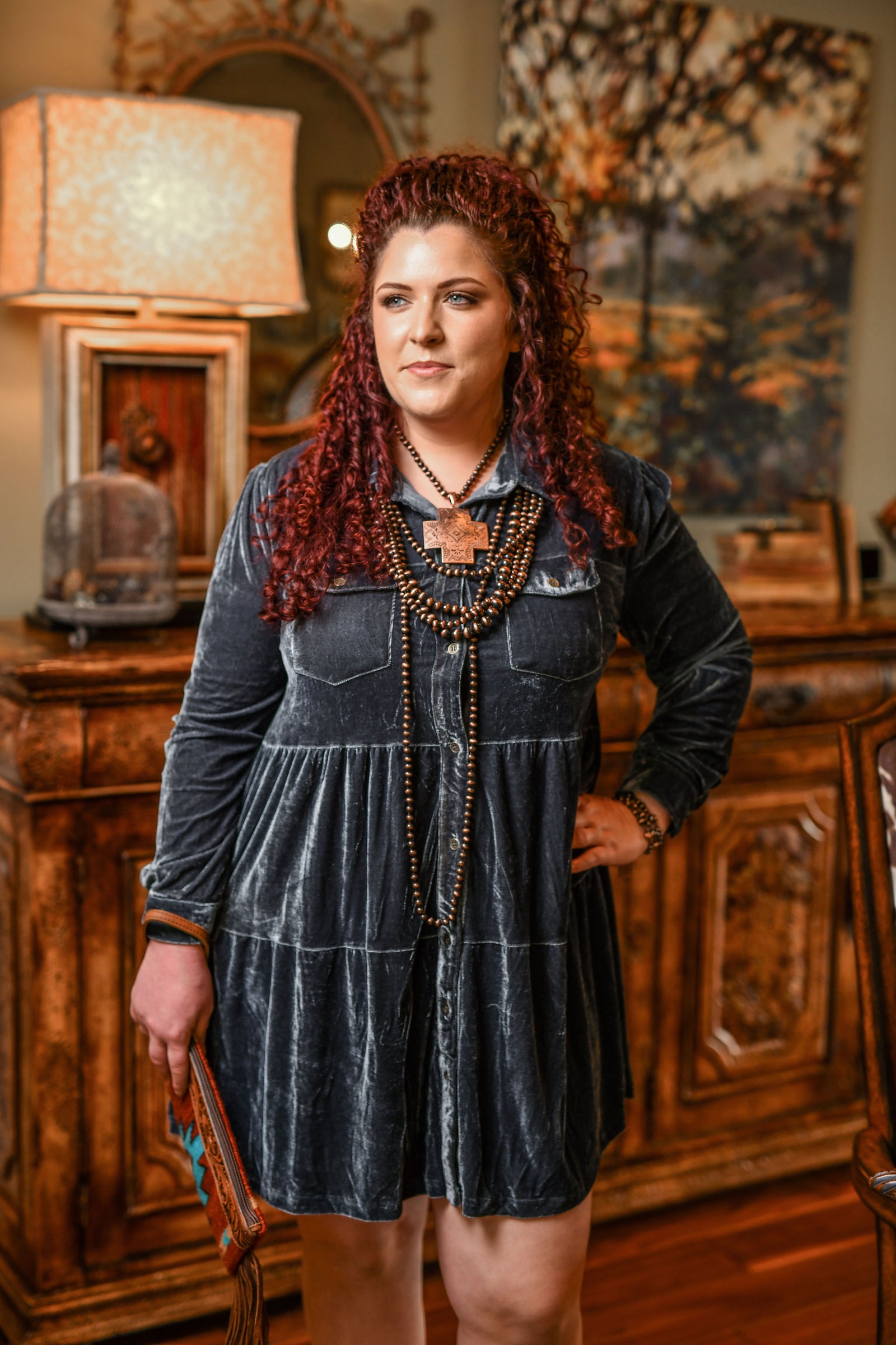 Fashion 48" Copper Beads