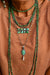 Sea of Green Turquoise Heishi Bead Necklace & Bracelet