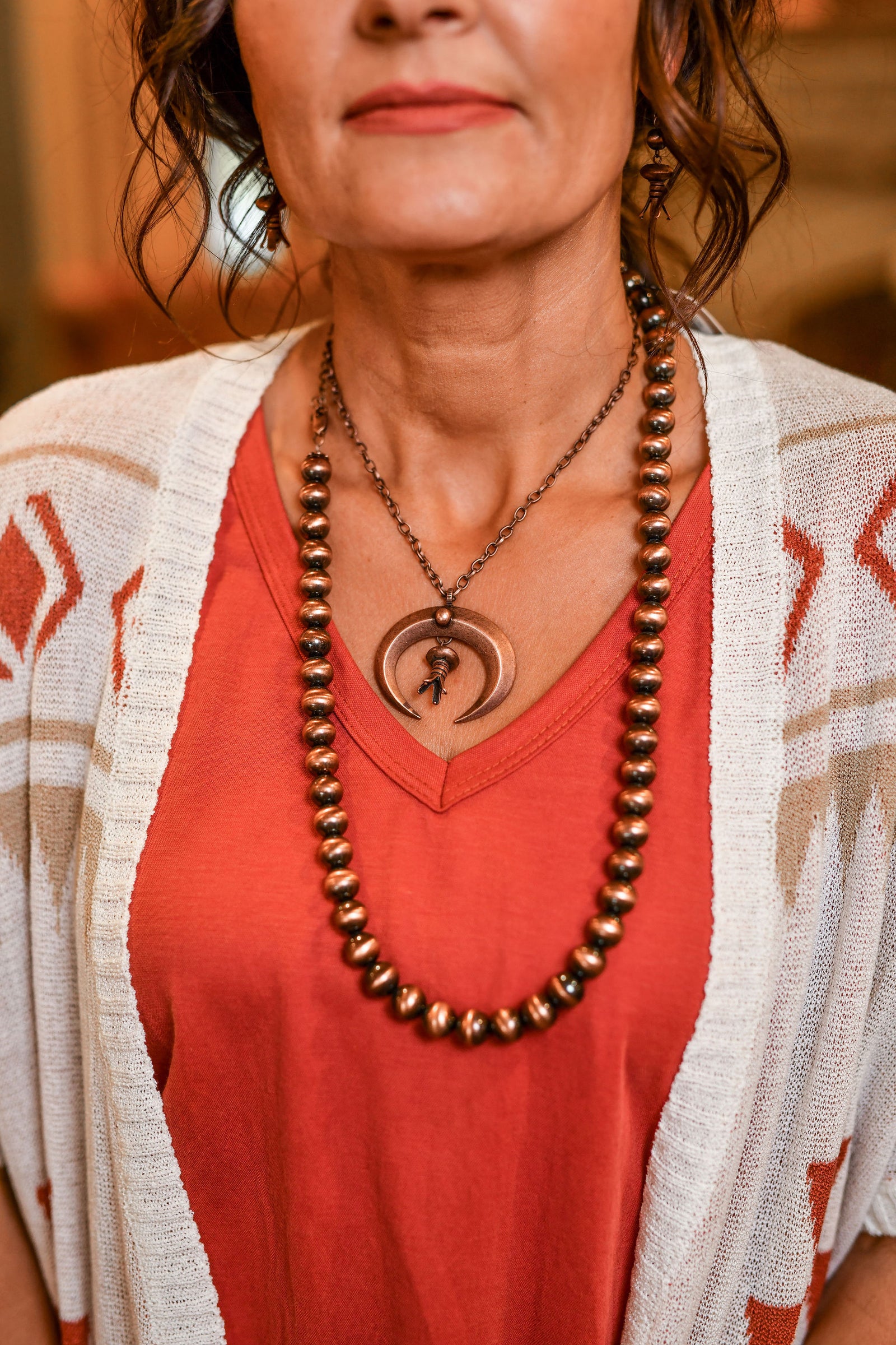 Fashion Copper 12mm Necklace 24"