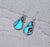 Single stone turquoise teardrop earrings