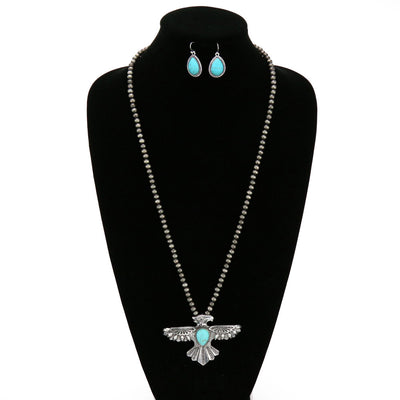 Flying High Thunderbird Necklace and Earrings