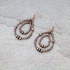 Fashion 2 Tier Silver Hoop Earrings - 3.75"