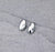 Roped White Buffalo Oval Stud Earrings